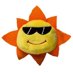 Peluche soleil
 jaune et orange 7 cm