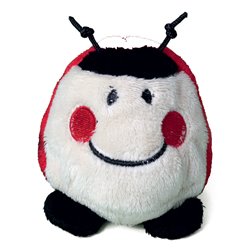 Peluche coccinelle
 blanc et rouge 7 cm