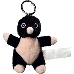 Porte clés peluche taupe
 noir 10 cm