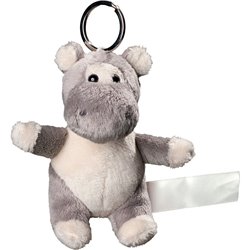 Porte clés peluche hippopotame
 gris 10 cm