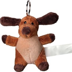 Porte clés peluche chien
 marron 10 cm