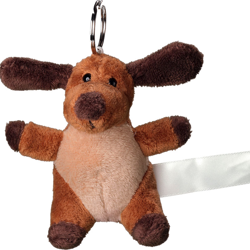 Porte clés peluche chien
 marron 10 cm