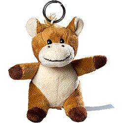 Porte clés peluche cheval
 marron 11 cm