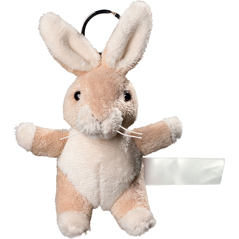 Porte clés peluche lapin
 crème 10 cm