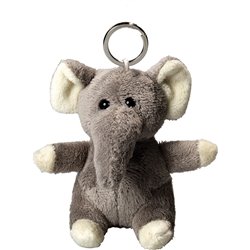 Porte clés peluche éléphant
 gris 10 cm