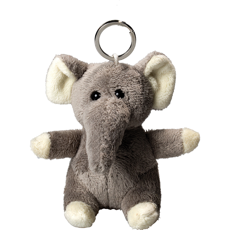 Porte clés peluche éléphant
 gris 10 cm