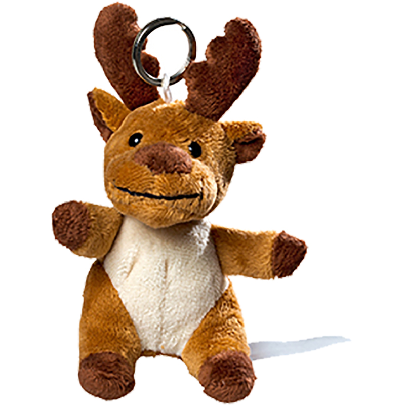 Porte clés peluche élan
 marron 10 cm