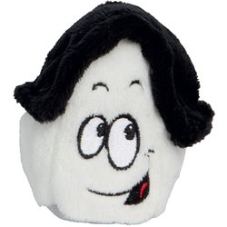 Peluche maison toit noir
 blanc et noir 7 cm