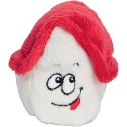 Peluche maison toit rouge
 blanc et rouge 7 cm