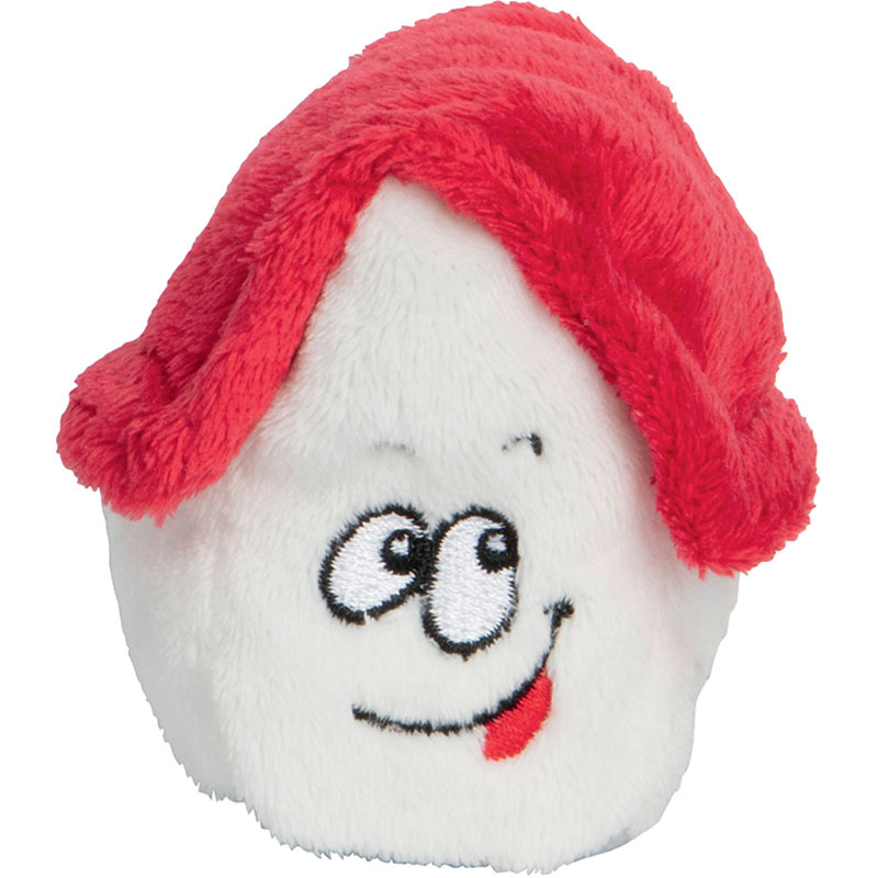 Peluche maison toit rouge
 blanc et rouge 7 cm