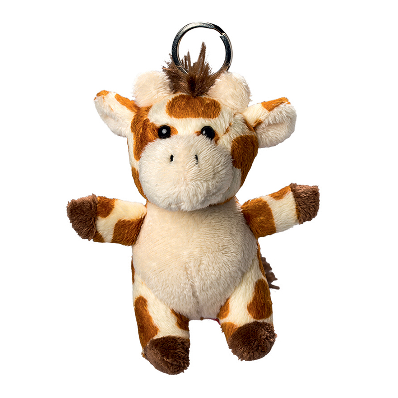 Porte clés peluche girafe
 marron et écru 10 cm