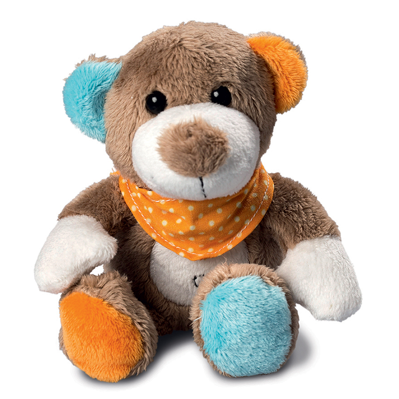 Peluche ours
 multicolore 12 cm