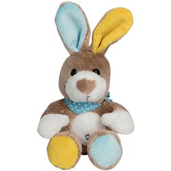 Peluche lapin
 multicolore 15 cm