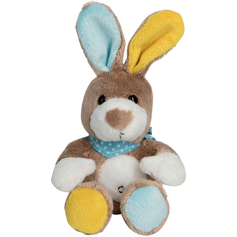 Peluche lapin
 multicolore 15 cm