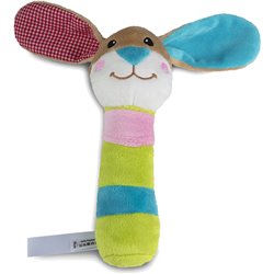 Peluche lapin
 multicolore 19 cm