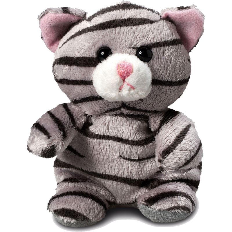 Peluche chat
 gris 12 cm