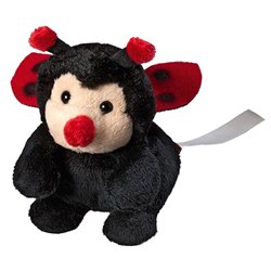 Peluche coccinelle
 noir 12 cm