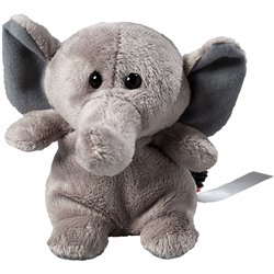Peluche éléphant
 gris 12 cm