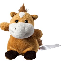 Peluche cheval
 marron clair 12 cm