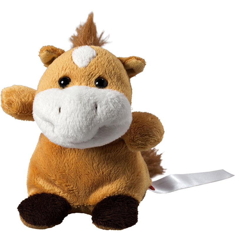 Peluche cheval
 marron clair 12 cm