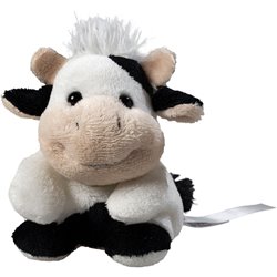 Peluche vache
 noir et blanc 12 cm