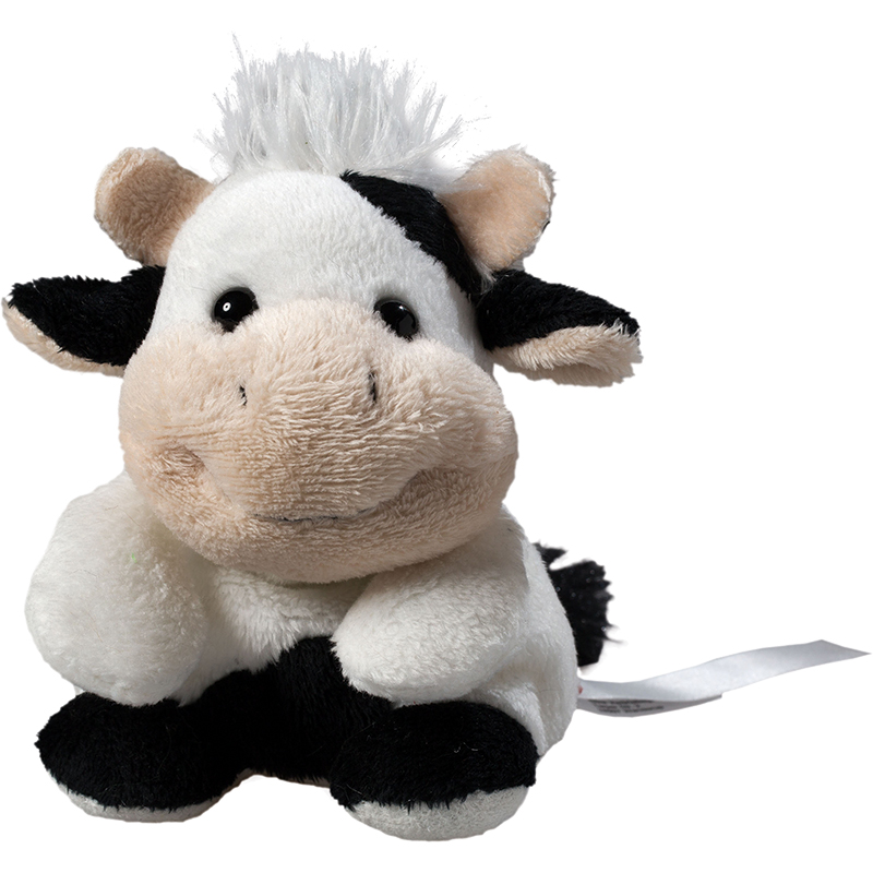 Peluche vache
 noir et blanc 12 cm
