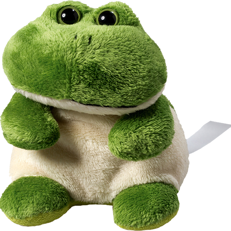 Peluche grenouille vert et blanc 12 cm