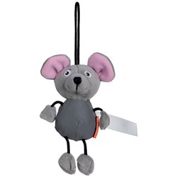 Peluche réfléchissante souris gris 15 cm