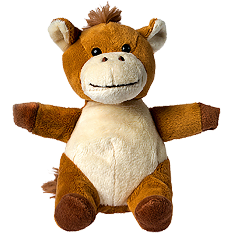 Peluche cheval
 marron 14 cm