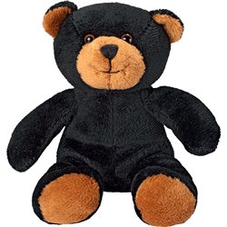 Peluche ours
 noir et marron 19 cm