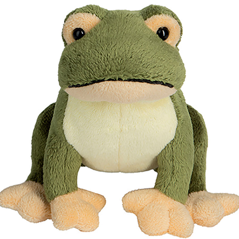 Peluche grenouille
 vert et blanc 14 cm