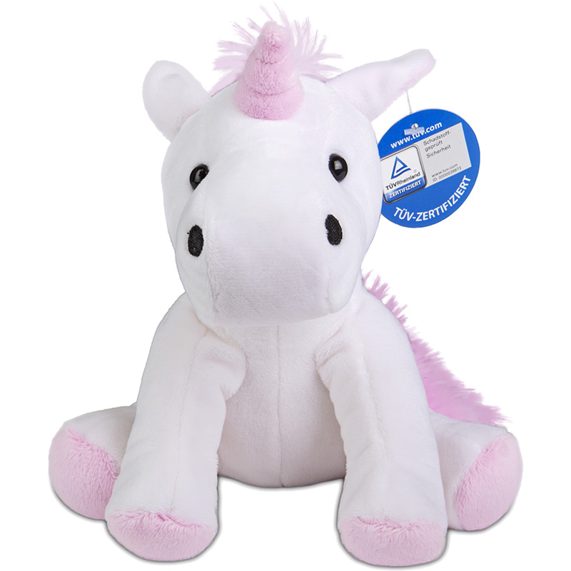 Peluche licorne
 blanc 18 cm