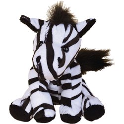 Peluche zèbre
 noir et blanc 15 cm