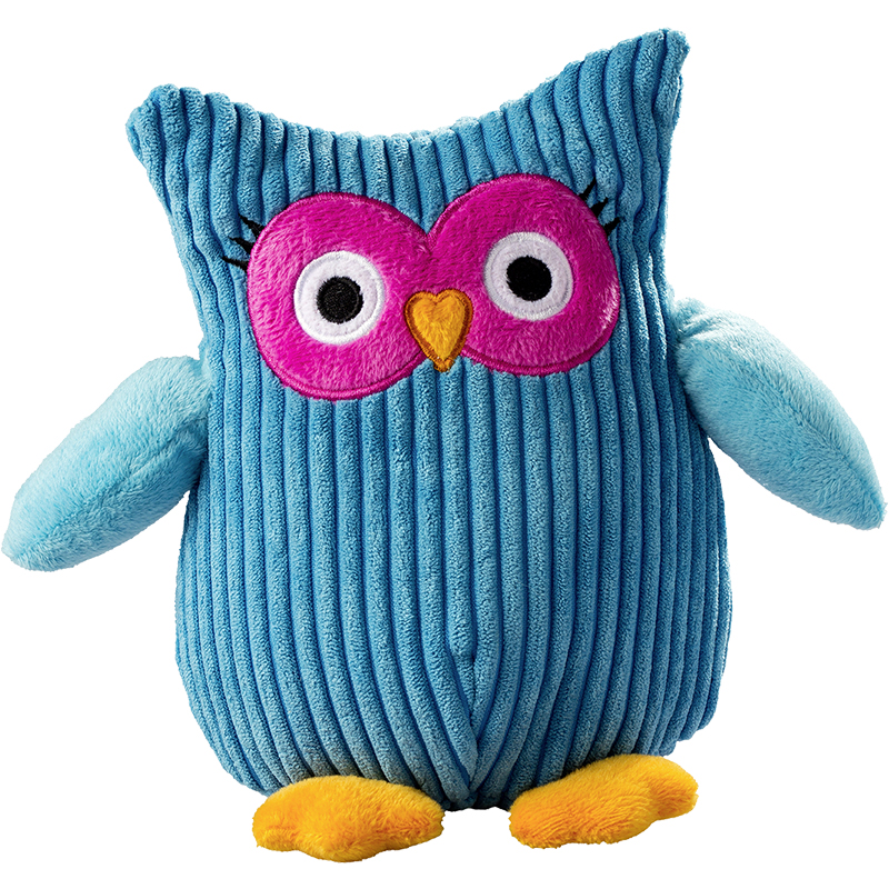 Peluche chouette
 bleu 17 cm