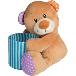 Peluche Porte crayons ours
 beige foncé 15 cm