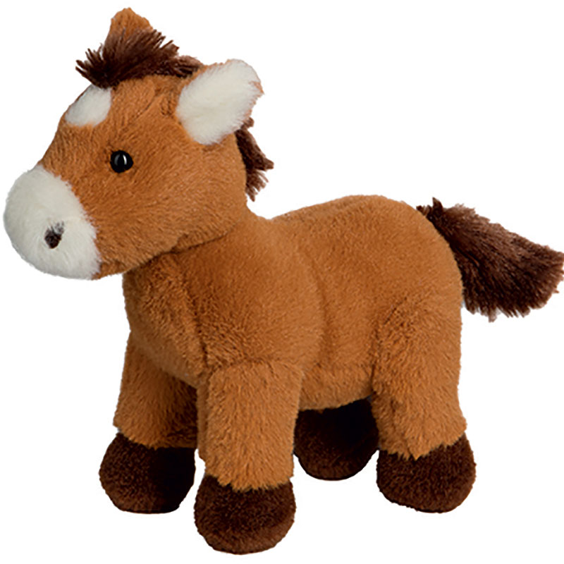 Peluche cheval
 brun 15 cm