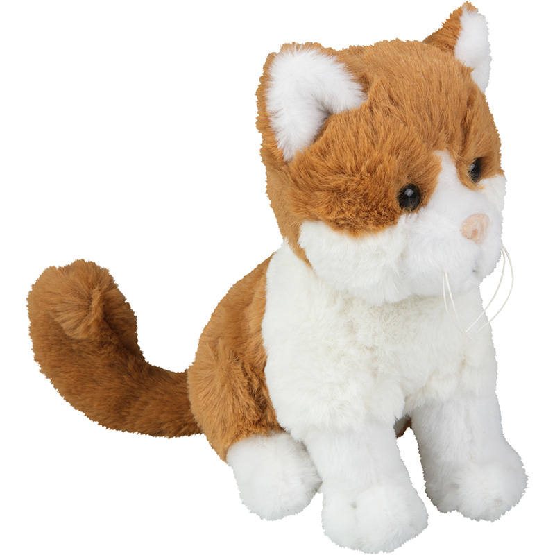 Peluche chat
 brun clair 18 cm