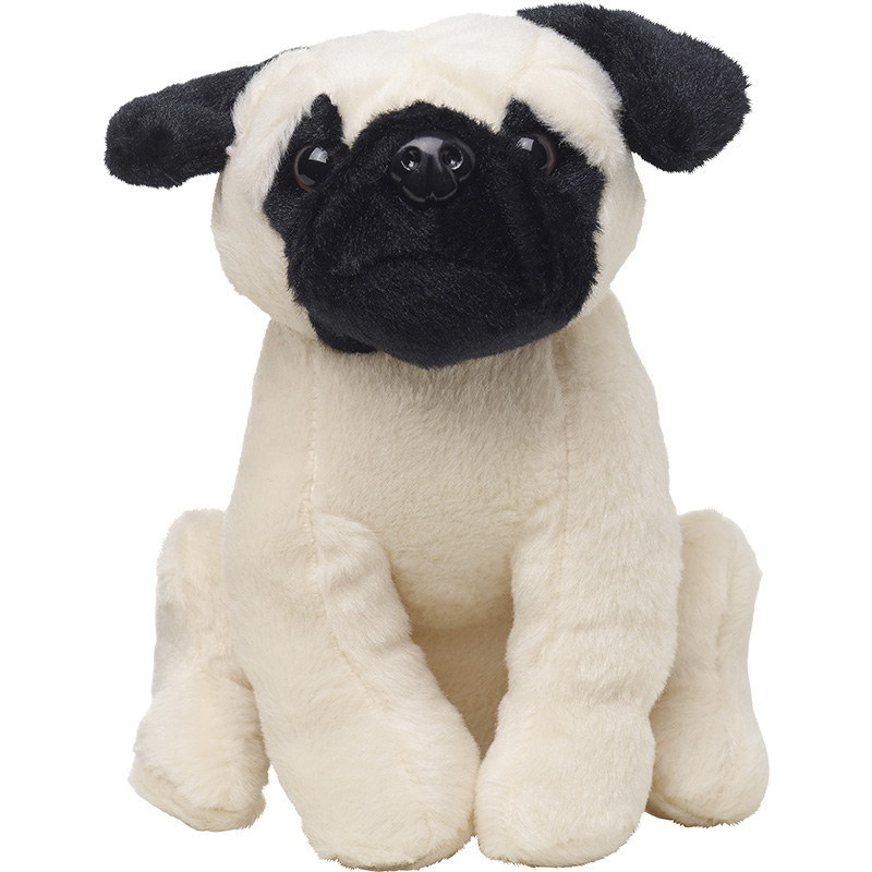 Peluche chien
 blanc et brun 20 cm