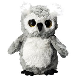 Peluche chouette
 gris 17 cm