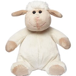 Peluche mouton
 blanc et brun 25 cm