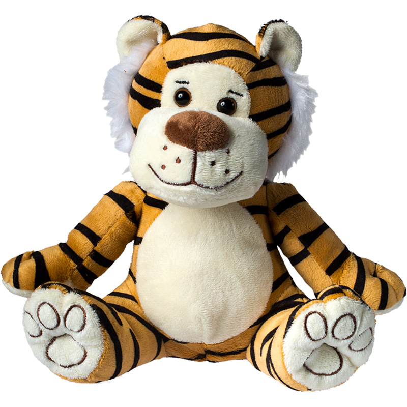Peluche tigre
 marron et noir 20 cm