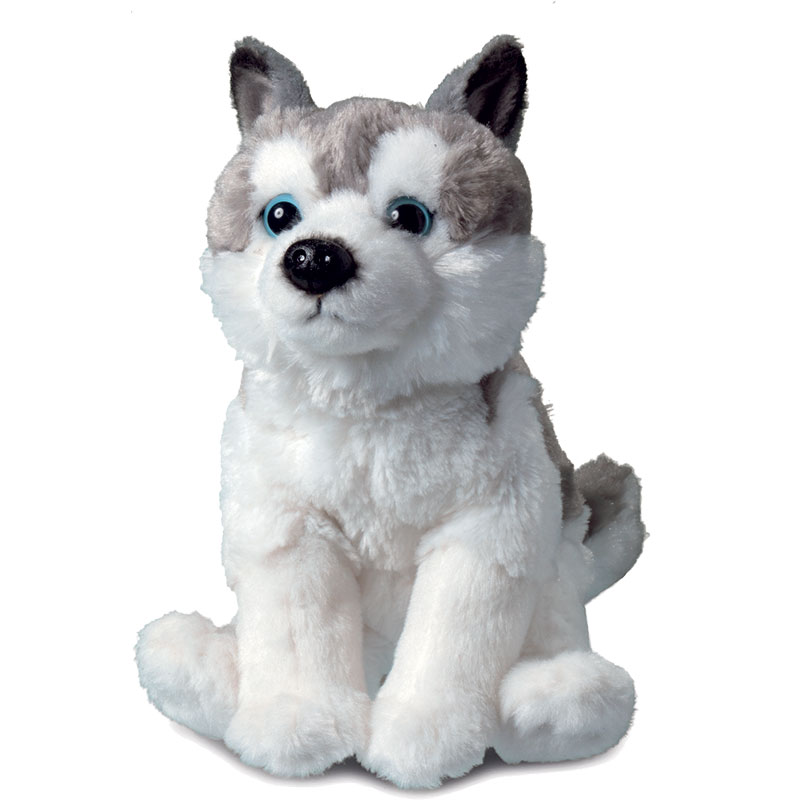 Peluche chien blanc 19 cm