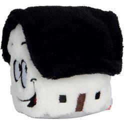 Peluche maison toit noir
 blanc et noir 7 cm