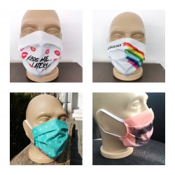 Masque de protection visage publicitaire anti-virus réutilisable