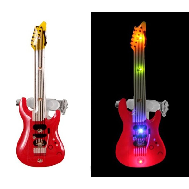 Badge led Guitare Rouge