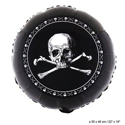 Ballon Aluminium Pirate Noir 52 x 46 cm