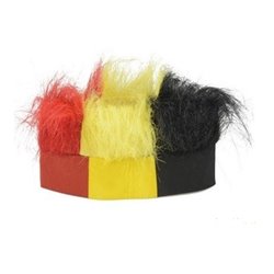 Bandeau Perruque Rouge Jaune Noir de Belgique