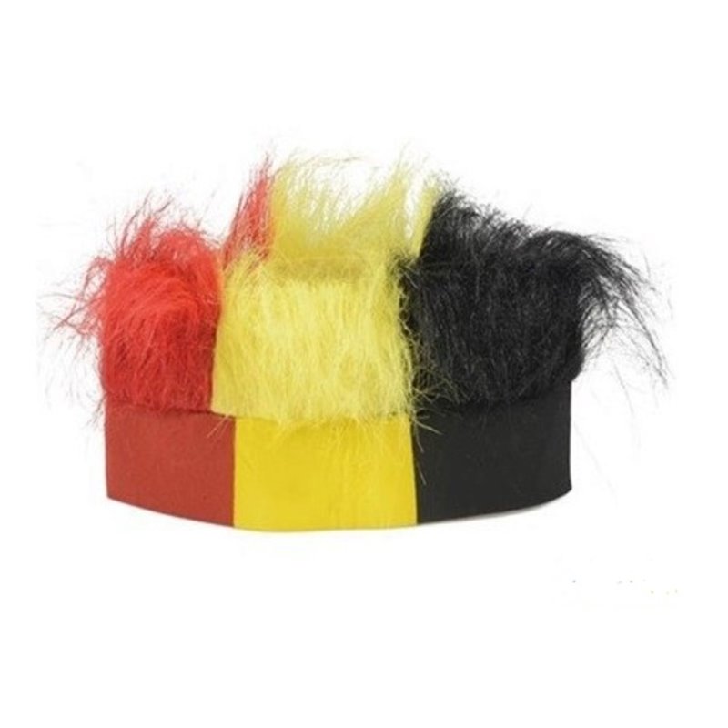 Bandeau Perruque Rouge Jaune Noir de Belgique