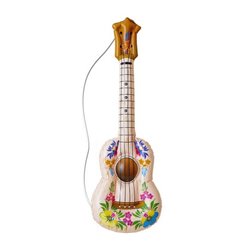 Guitare Gonflable à Motifs Fleurs avec Corde