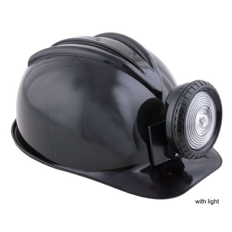 Casque de Mineur Spéléologue de Couleur Noir